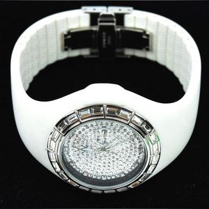 Toy Watch in White Silicone & Swarovski Crystal